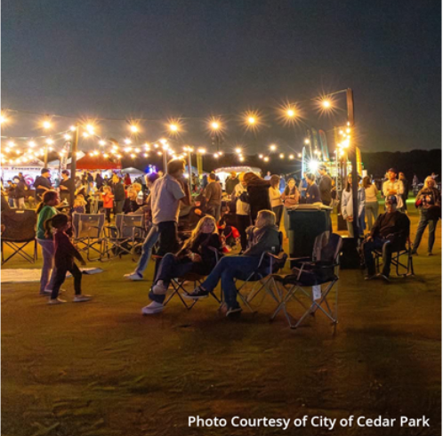 Crowd at night event outdoors